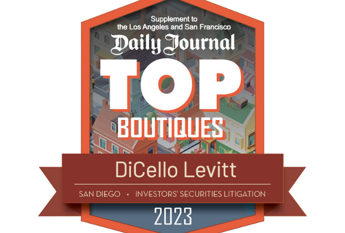 Image about DiCello Levitt Recognized as a Top Boutique Law Firm by the 