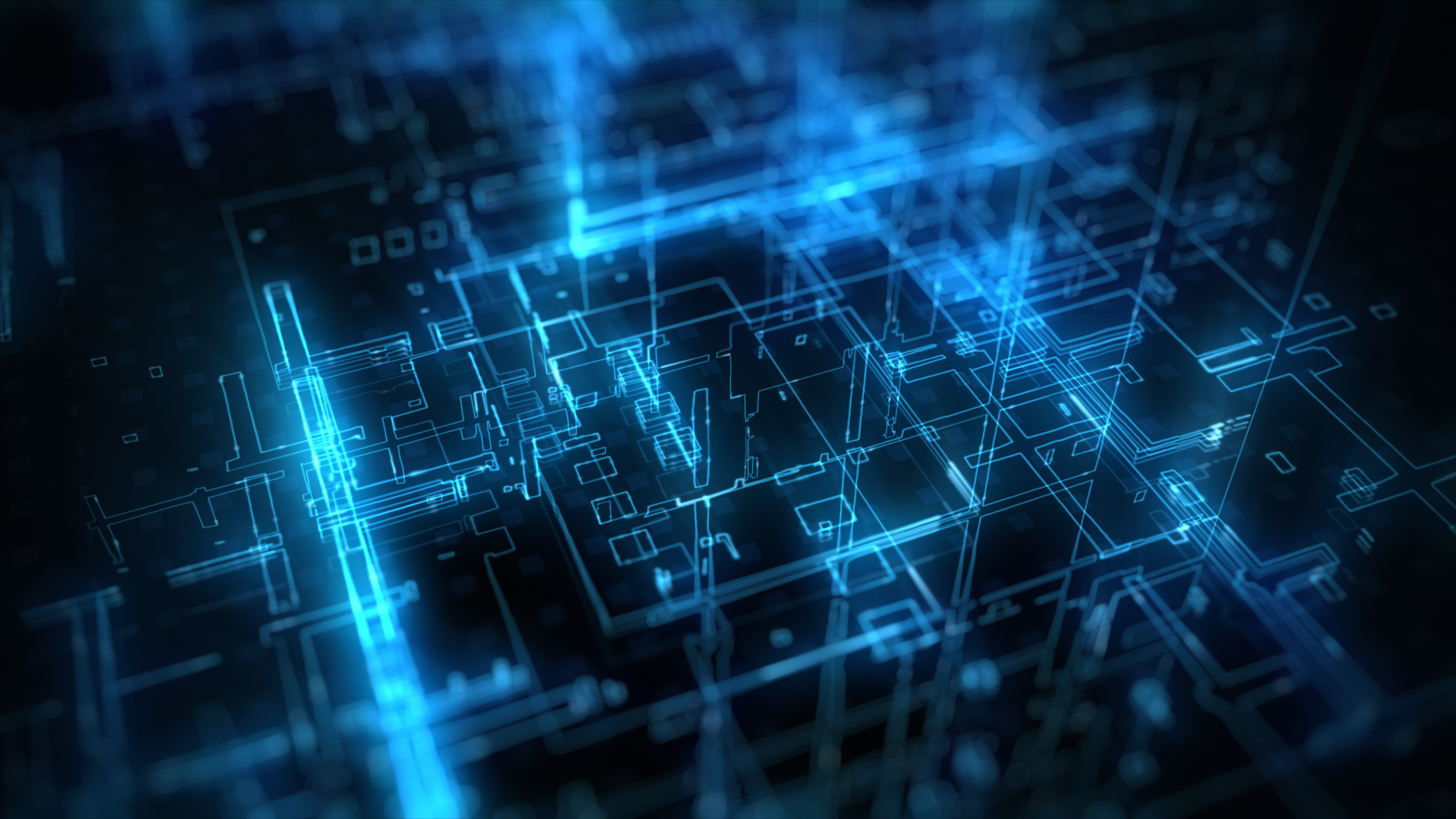 blue cyberspace lights.