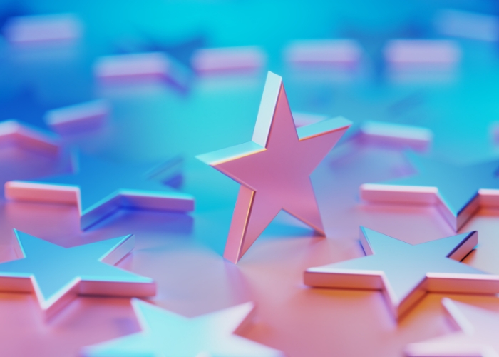Multi-colored stars to accompany awards post for 2026 Lawdragon 500 Leading Civil Rights & Plaintiff Employment Lawyers