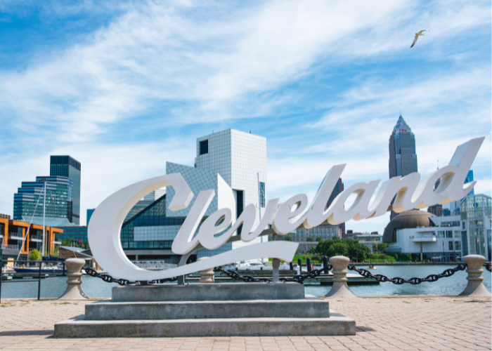 Cleveland city sign.